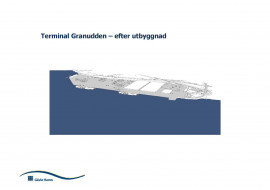 Granudden med utbyggd 700 m kaj